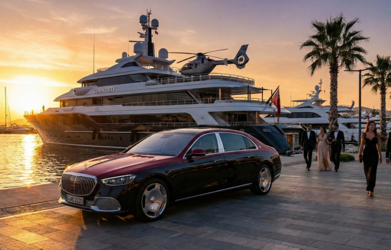 VIP Трансфер Бодрум: Премиальный автомобиль в Ялыкавак Марине.