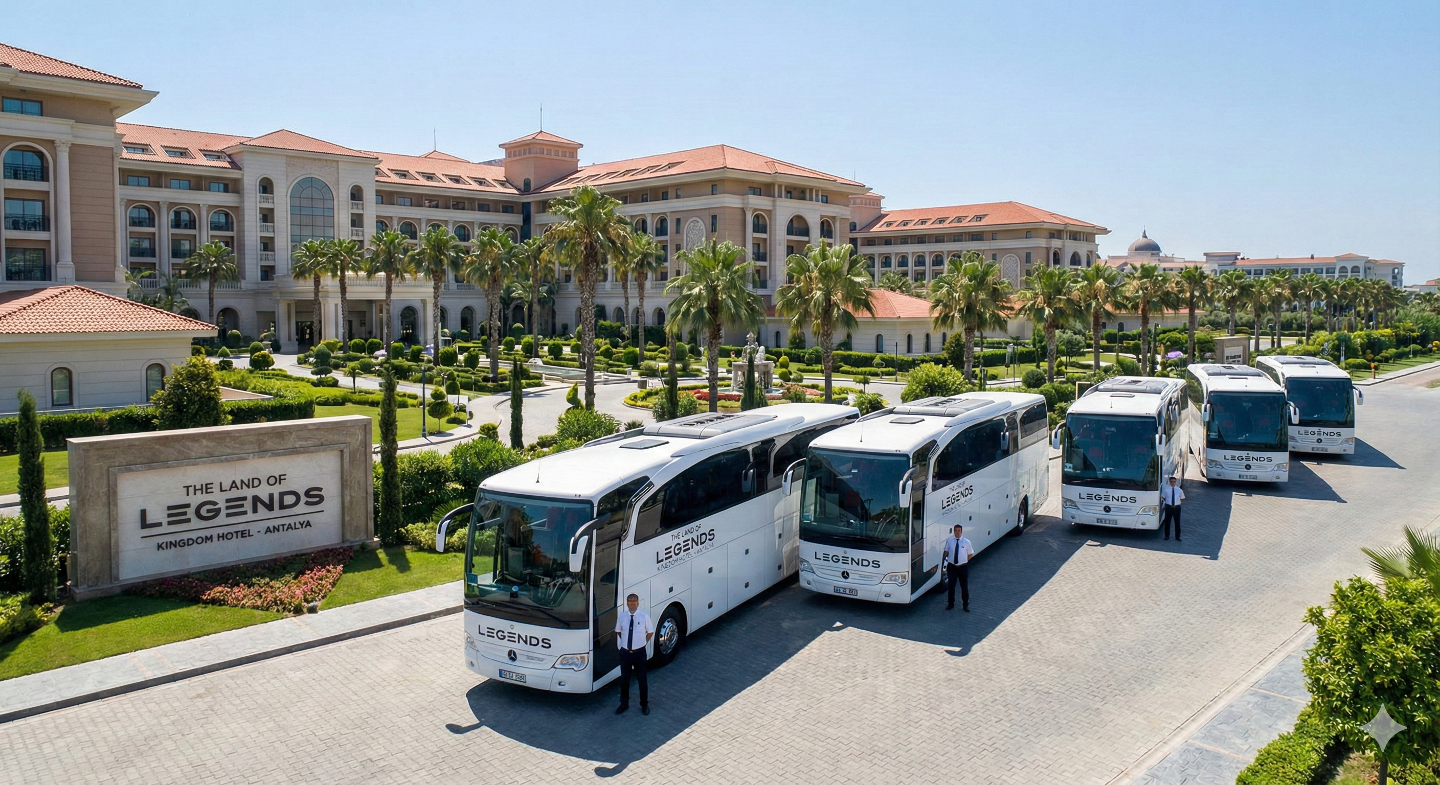 Luxury bus and coach fleet rental for MICE events and group transfers in Antalya Belek hotels.